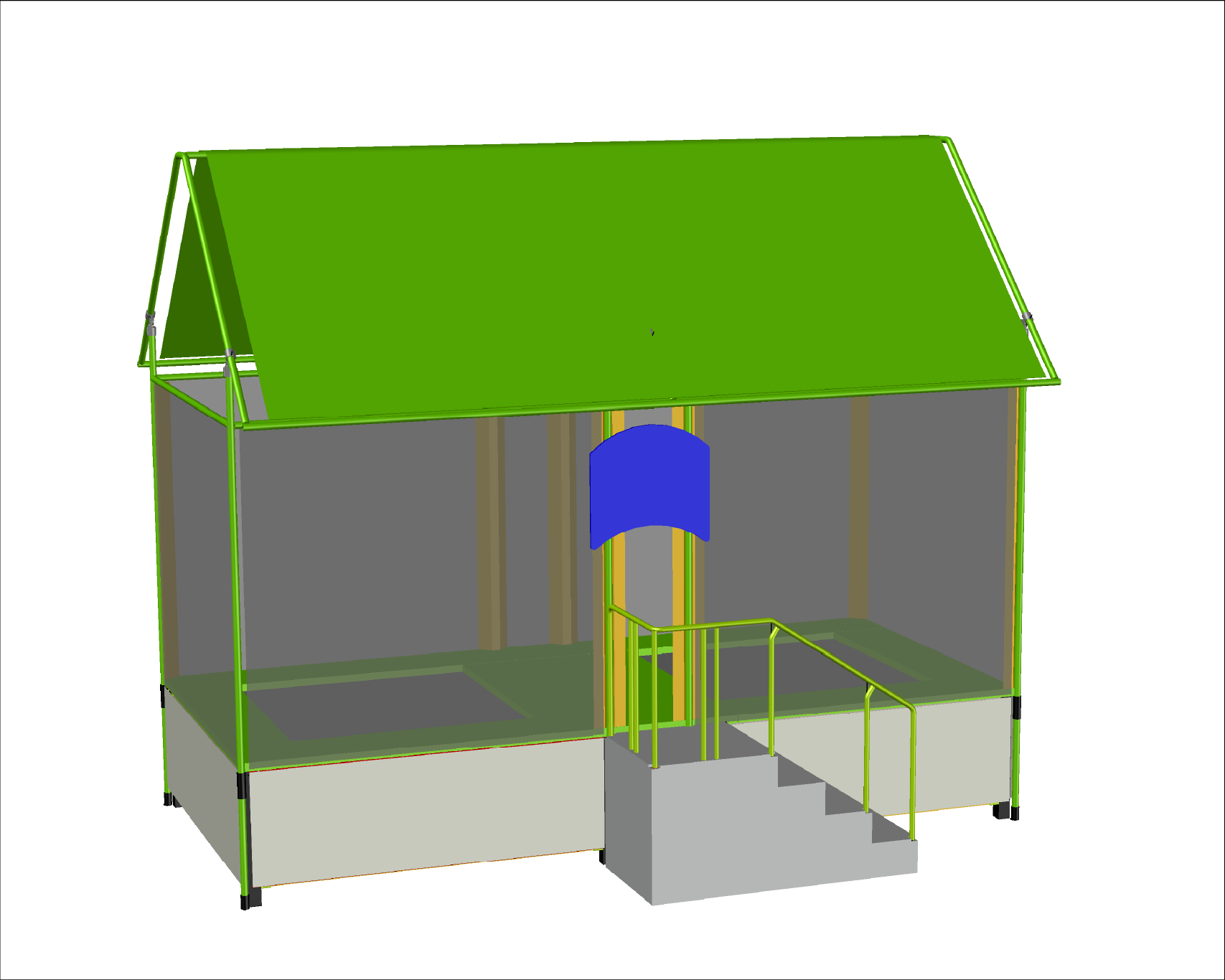 DOUBLE CLOSED ROOF TRAMPOLINE (OUTDOOR)